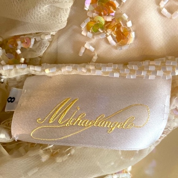 Women’s Michelangelo Beaded and Iridescent Sequined Fully Lined Top Size 8 - Picture 9 of 10